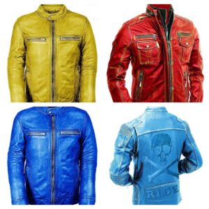 4 Jackets package Of Motorcycle Leather Jackets