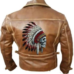 Mens New Brown Vintage Biker Retro Motorcycle Leather Jacket