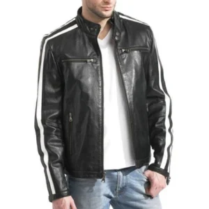 New Leather Motorcycle Men's Real Lambskin Soft Leather Jacket