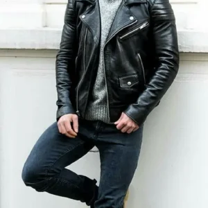 Men's Leather Jacket Outfits for Sale